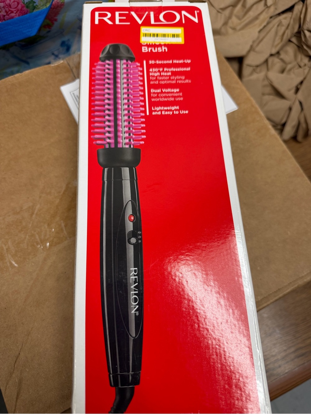 Revlon Black and Pink Heated Styling Brush